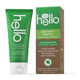 Crema Dental Sin Flúor De Aceite De Coco-menta, 4 Oz, Hello