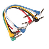 6 Cables Para Patch Pedal Guitarra Puentes 6.3mm 080-847