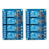 2 Pzas Modulo Relevadores Relay 4 Canales 5v Srd-05vdc-sl-c