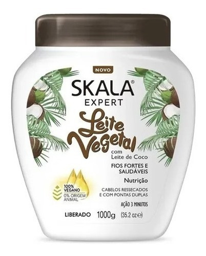 Crema Para Peina Leite Vegetal Leche Coco - Skala 1kg