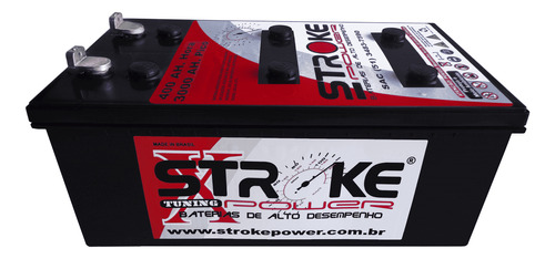 Bateria Estacionária 400ah 12v Stroke Power Som Automotivo