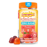 Emergen-c Zero Sugar Vitamina C 36 Gomitas Sin Azucar