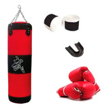 Kit Bolsa De Boxeo Guantes Protector Bucal Fitness Metinca