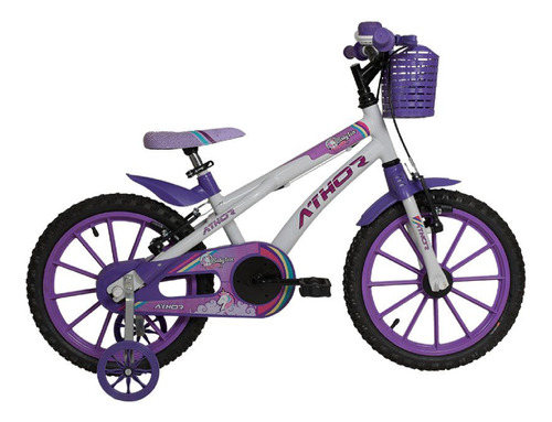 Bicicleta Infantil Aro16 Athor Baby Lux Unicórnio