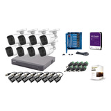 Kit Dvr 5mp 8ch, 8 Camaras 2mp Microfono, Utp, 1tb, Fuente