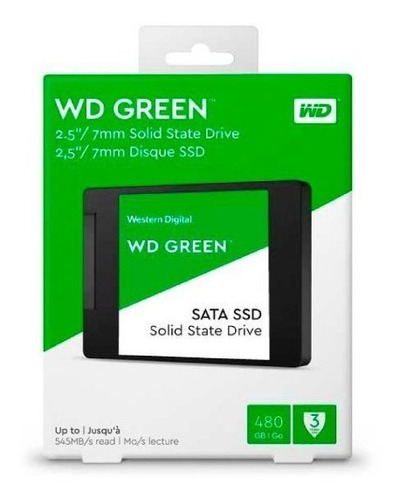 Ssd Western Digital 480gb Green Sata 3 2.5 Pc Notebook
