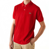 Chomba Hombre Lacoste Polo L1212 Clásica Fit Piqué Rojo Fu P