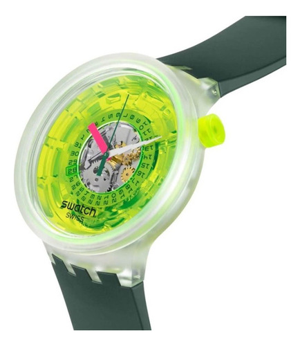 Reloj Swatch Blinded By Neon De Plástico Ecológico Sb05k400 