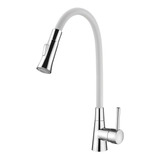 Torneira De Cozinha Monocomando Lorenzetti Loren Flex 2257 White Acabamento Cromado