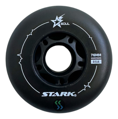 Rueda Rollers 76mm 85a Profesional Stark Soul Black X Unidad Color Negro