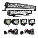 Barra De Luz Led Curvada De 52 Pulgadas 300 W 5d + Barra De 