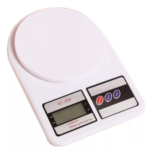 Balanza Gramera Digital De Cocina Digital Capacidad 7 Kilos Color Blanco