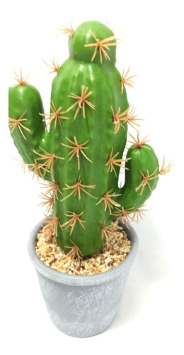 Cactus Suculenta Artificial 26cm Carnosa Con Maceta Planta 