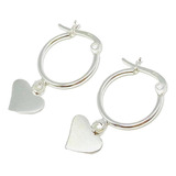 Aros Colgantes Corazon Plata Ideal Mujer Nena Novia Ar 233-6