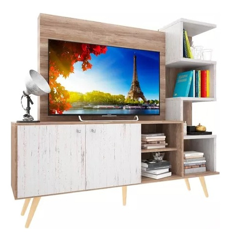 Rack Tv Modular Mesa  Led Mueble Con Estantes  Dl888