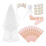 Despedida Soltera Liston Banda Bride Diadema 18pc Accesorios