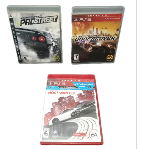 Need For Speed Trilogía Ps3 Most Wanted + Prostreet + Underc