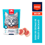 Snack Wanpy Pollo Chicken Codfish Sushi 80 G Para Gatos