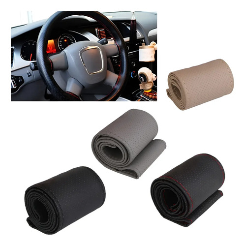 Funda De Volante De Piel Genuina Perforada Universal