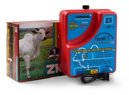 Eletrificador Cerca Elétrica Rural Super Potente Zebu Zk300