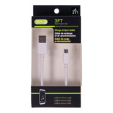 Cable De Carga Y Sincronización Para Celular Con Puerto Usb Color Blanco