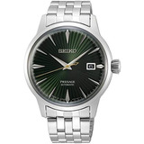 Seiko Presage Mockingbird  Reloj De Acero Con Esfera Verde