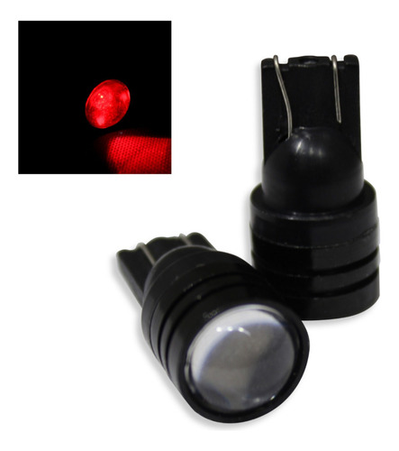 Foco De Pellizco T10 Luz Led Rojo Ds