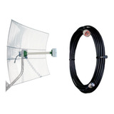 Antena Proeletronic | Pqag 3022 Triband | Cabo 15mt | 22dbi