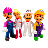 Mario Bros Colección 4 Personajes Individual Muñeco Grande