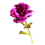 Rosa Eterna Artificial Allomn En Baño De Oro 24k Flor Rosa