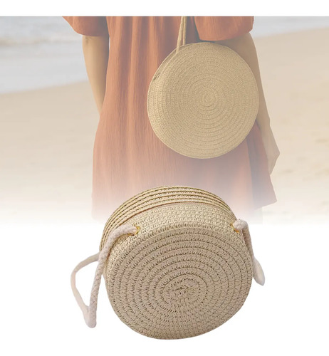 Bolsa Feminina De Verão Praia Com Alça Palha Piscina Passeio | MercadoLivre