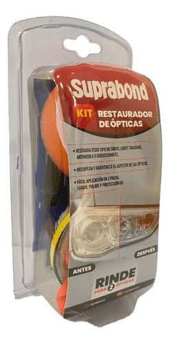 Kit Restaurador De Ópticas Pulido De 2 Faros Suprabond