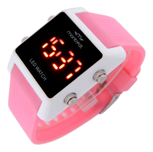 Reloj Montreal Mujer Ml681 Digital Luz Led Calendario