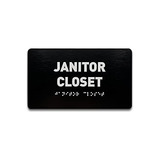 Janitor Closet Sign By Gds Ada Compliant, Raised Icons,...