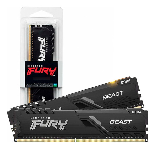 Memória Ram Kingston Fury Beast 16gb 3200mhz Ddr4 Gamer