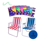 Refil Para Cadeiras De Sol Original Kit Com 3 Unidades Praia