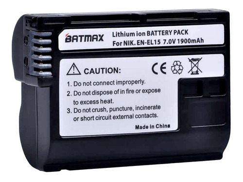 Bateria En-el15 1900mah Batmax P/ Nikon D7200 D850 D810 D750