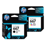 Set Pack 667 Original Hp Negro Y Color