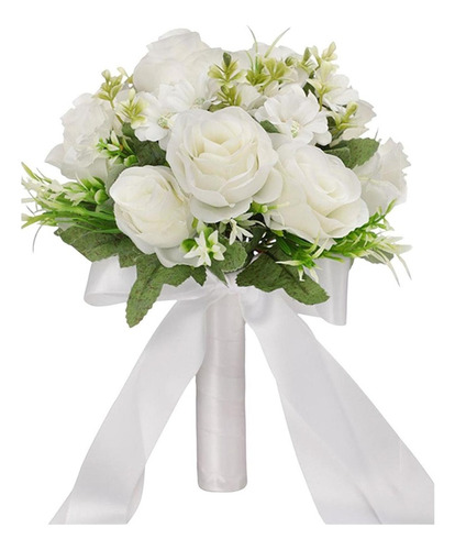 . De Novia Estilo Vintage Toss Bouquet Flores Artificiales 1