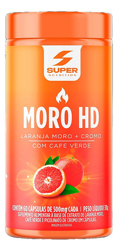 Laranja Moro Hd Desinchá 60 Caps 400mg Termogênico Natural