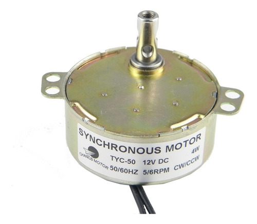Motor Síncrono Chancs Tyc-50, 12 V Dc, 5-6 Rpm, Cw/ccw, 4 W
