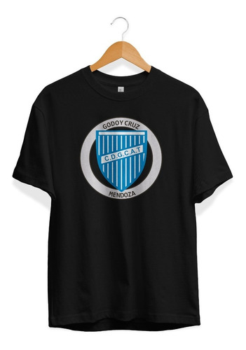 Remera Godoy Cruz De Mendoza Logo En El Pecho Color Negra