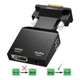 Conversor Adaptador Entrada Vga Macho Para Saída Hdmi Femea