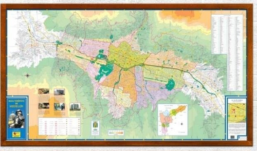 Mapa De Medellin 70 X 125 Lamina Plastificada