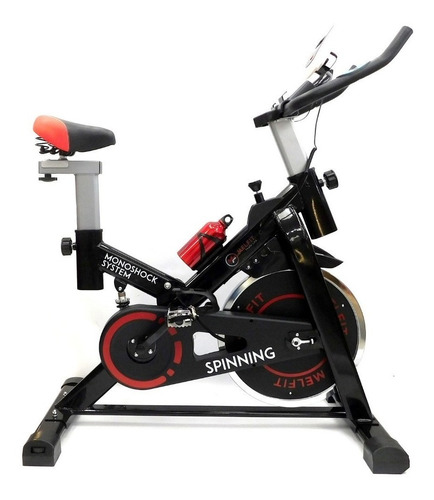 Bicicleta Fija Melfit 10 Kg Para Spinning Color Negro