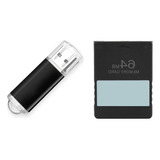 Kit Opl Fmcb Memory Card 64 + Pen Drive 64 Gb Ps2 Fat
