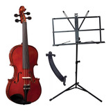 Violino Eagle Ve144 4/4 Com Case Breu Arco Espaleira Estante