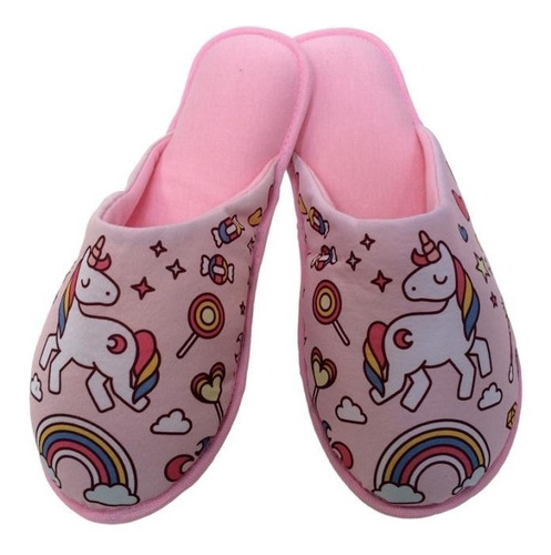 1 Par Pantufa Infantil Estampada Macia Home