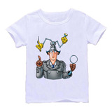 Remera Blanca Adultos Inspector Gadget R3