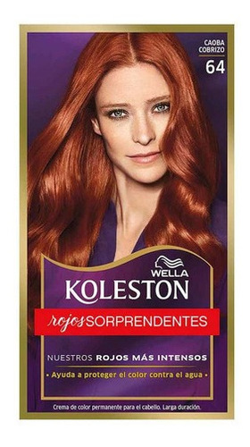 Kit Tinte Wella  Koleston Coloración En Crema Tono 64 Caoba Cobrizo Para Cabello